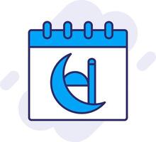 Calendar Line Filled Backgroud Icon vector