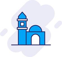 Mosque Line Filled Backgroud Icon vector
