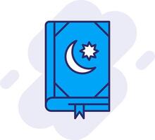 Quran Line Filled Backgroud Icon vector