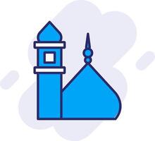 Medina Sherif Line Filled Backgroud Icon vector