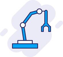Robotic Arm Line Filled Backgroud Icon vector
