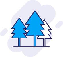 árbol línea lleno fondo icono vector