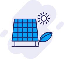 Solar Panel Line Filled Backgroud Icon vector