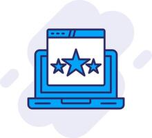 Rating Line Filled Backgroud Icon vector