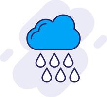 Rainy Line Filled Backgroud Icon vector