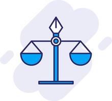 Justice Scale Line Filled Backgroud Icon vector