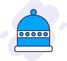 Beanie Line Filled Backgroud Icon vector