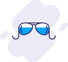 Old Glasses Line Filled Backgroud Icon vector