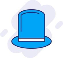 Top Hat Line Filled Backgroud Icon vector