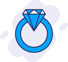 diamante anillo línea lleno fondo icono vector