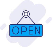 Open Line Filled Backgroud Icon vector