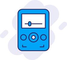 Audio Player Line Filled Backgroud Icon vector