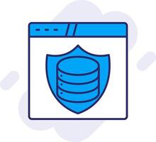 Data Protection Line Filled Backgroud Icon vector