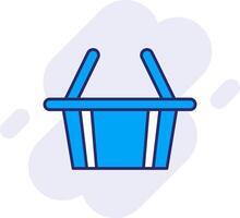 Shopping Basket Line Filled Backgroud Icon vector