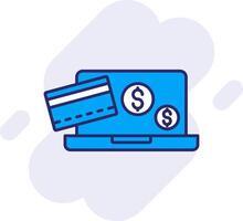 Paying Line Filled Backgroud Icon vector