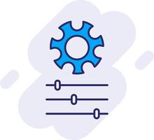 Gear Line Filled Backgroud Icon vector