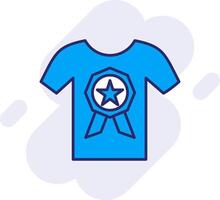 t camisa línea lleno fondo icono vector