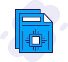 Document Line Filled Backgroud Icon vector