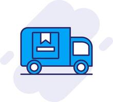 Delivery Truck Line Filled Backgroud Icon vector