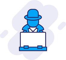 Hacker Line Filled Backgroud Icon vector