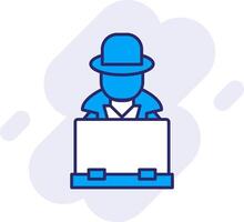 Hacker Line Filled Backgroud Icon vector