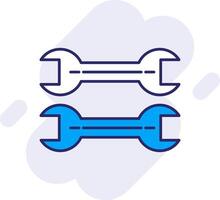 Wrench Line Filled Backgroud Icon vector