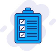 Lista de Verificación línea lleno fondo icono vector