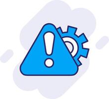 Warning Sign Line Filled Backgroud Icon vector