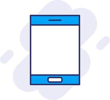 Cellphone Line Filled Backgroud Icon vector