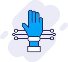 Glove Line Filled Backgroud Icon vector