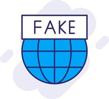 Fake News Line Filled Backgroud Icon vector