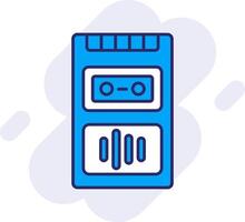 Recorder Line Filled Backgroud Icon vector