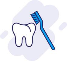 cepillo de dientes línea lleno fondo icono vector