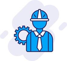 Engineer Line Filled Backgroud Icon vector