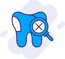 Unhealthy Tooth Line Filled Backgroud Icon vector