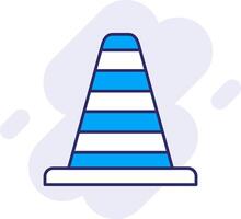 Traffic Cone Line Filled Backgroud Icon vector