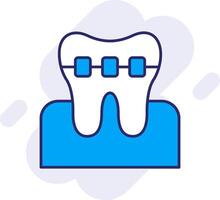 Braces Line Filled Backgroud Icon vector