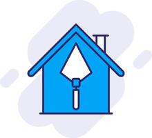 House Construction Line Filled Backgroud Icon vector