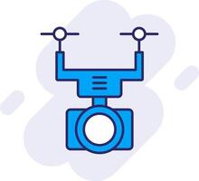 Camera Drone Line Filled Backgroud Icon vector