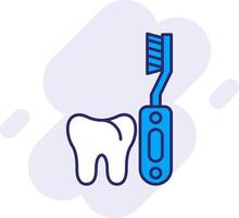 eléctrico cepillo de dientes línea lleno fondo icono vector