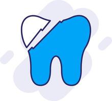 Broken Tooth Line Filled Backgroud Icon vector