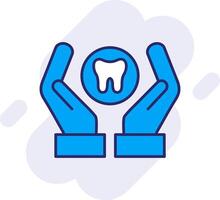 Dental Care Line Filled Backgroud Icon vector