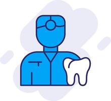 dentista línea lleno fondo icono vector