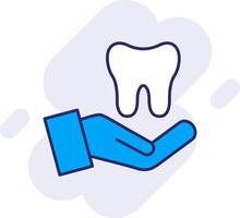 dental cuidado línea lleno fondo icono vector