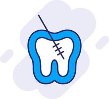 Root Canal Line Filled Backgroud Icon vector