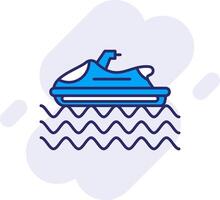 Parasailing Line Filled Backgroud Icon vector