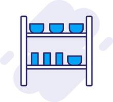 Rack Line Filled Backgroud Icon vector