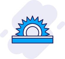 Circular Saw Line Filled Backgroud Icon vector