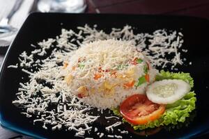 Nasi Goreng Keju or cheese fried rice photo