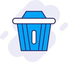 reciclar compartimiento línea lleno fondo icono vector